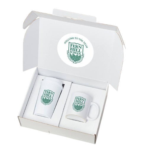 Takeaway Mug and Mug White Corporate Gift Box